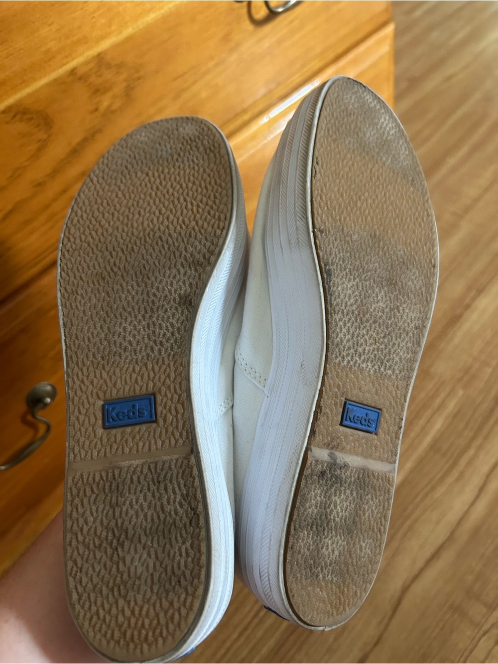 Keds White Canvas Lace-Up Sneakers - Picture 5 of 7